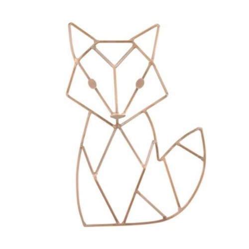 NoJo Fox Shaped Wire Nursery Wall Decor Copper Finish
