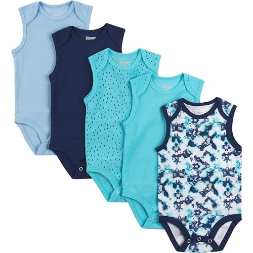 Hanes unisex-baby Baby Bodysuits, Ultimate Flexy Sleeveless for Boys & Girls, 5-pack