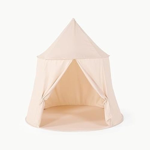 Pop Up Play Tent by Rollic: 45" x 46" Tall, Kids Play Tent for Imaginative Fun - Foldable Design with Carrying Tote for Easy Storage - Creativity and Active Fun with This Kids Indoor Tent - Cream
