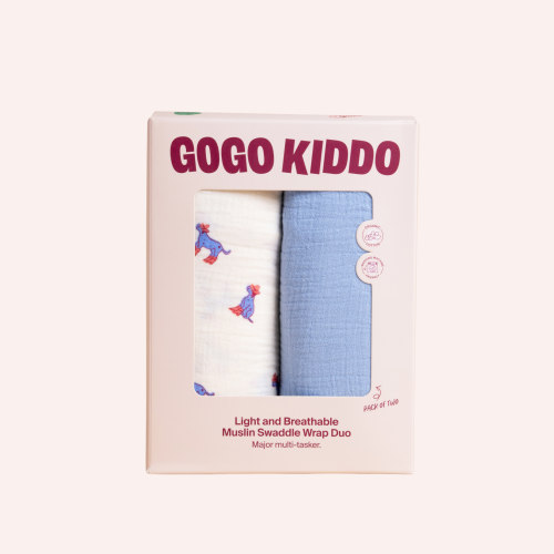 Light and Breathable Muslin Swaddle Duo - Yeehaw Dog