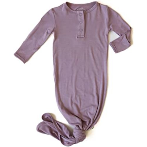Knotted Gown Baby Newborn, Viscose derived from Bamboo, Infant Sleeper with Mittens, Baby Girl, Baby Boy,