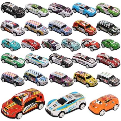 30 Pack Pull Back Cars for Kids, Mini Cars Toy Bulk Party Favor Race Cars Toys, Bulk Small Pull Back Car Toys for Treasure Box, Goodie Bag Stuffers, Pinata Fillers for Boys Girls Toddlers