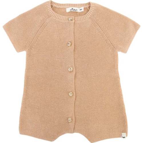 Country Club Knitted Romper, Natural - oh baby! Rompers | Maisonette