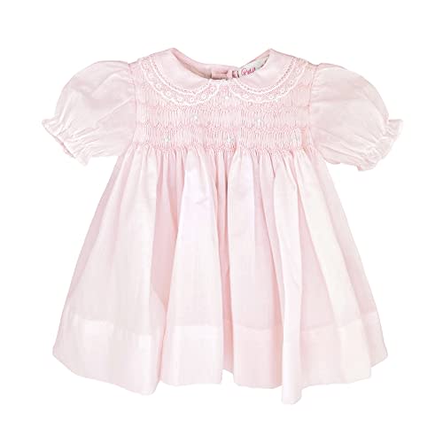 Petit Ami Baby Girls' Fully Smocked Dress with Lace Trim