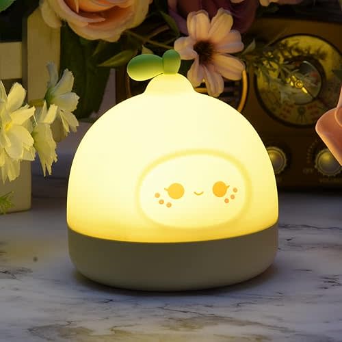 Lemon Night Light, Silicone Fruit LAMP, USB Rechargeable, Multicolor, Eye Caring, Nursery Decor, Kids Girl Christmas Gift