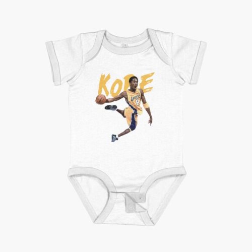 Kobe Bryant Dunk Vintage Back Font Baby One-Piece
