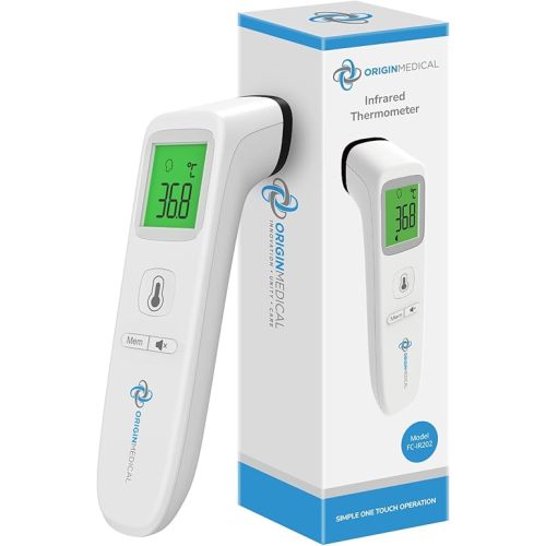 Origin Medical Digital Forehead Thermometer Non-Touch for Children, Baby, Parents Infrared Sensors for Fast Accurate Readings