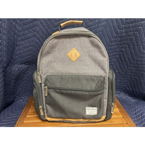 Eddie Bauer First Adventure Backpack Gray and Black Unisex Diaper Bag