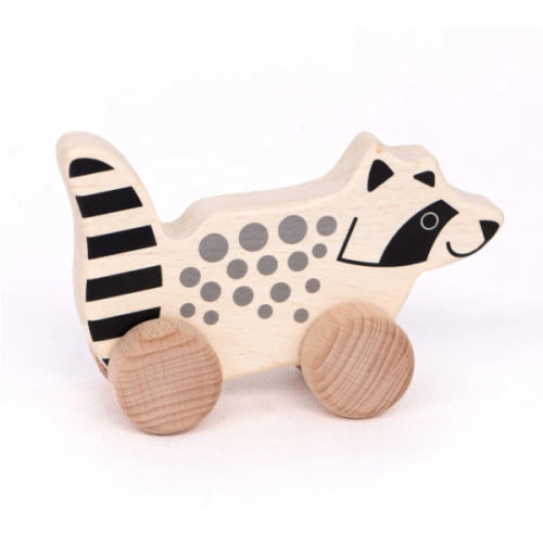 Bajo Sweet Staś the Raccoon -Wooden Push Toy