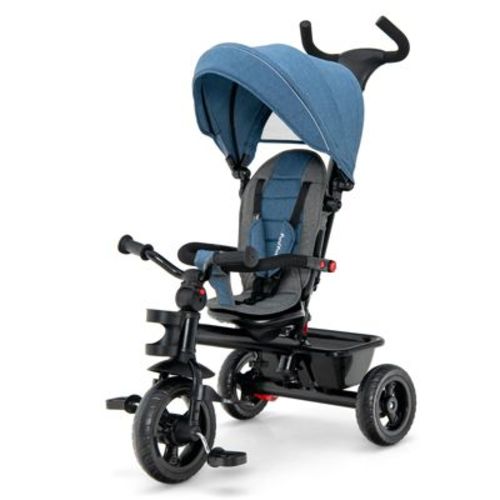 Infans 4-in-1 Baby Tricycle Toddler Trike W/ Convertible Seat Blue
