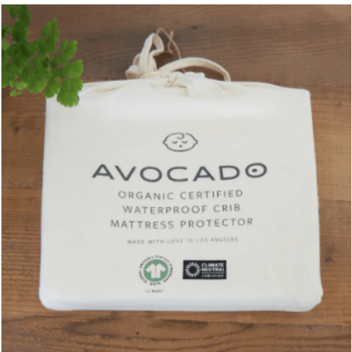 Organic Waterproof Crib Protector Pad | Avocado Green Mattress