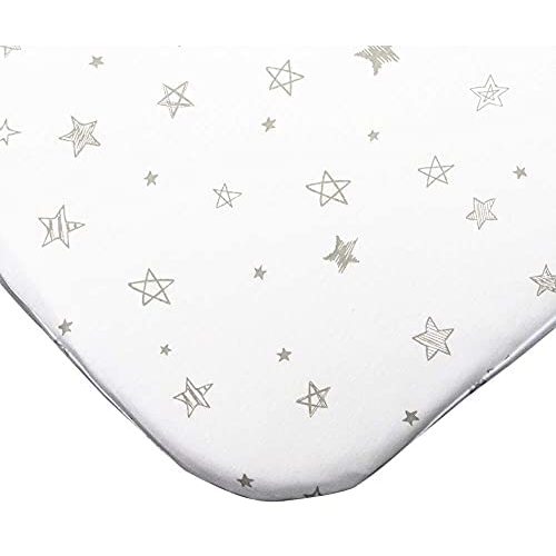 Mika Micky Waterproof Fitted Sheet for Bedside Crib - Star