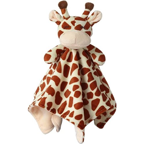 CREVENT Soft Plush Animal Face Security Blankets for Boys and Girls, Great Gifts for Birthday Baby Shower(Brown Giraffe)