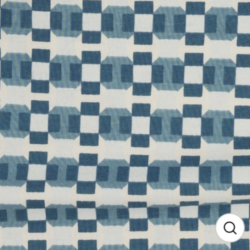 classic single layer blanket | blue graphic | organic cotton jersey
