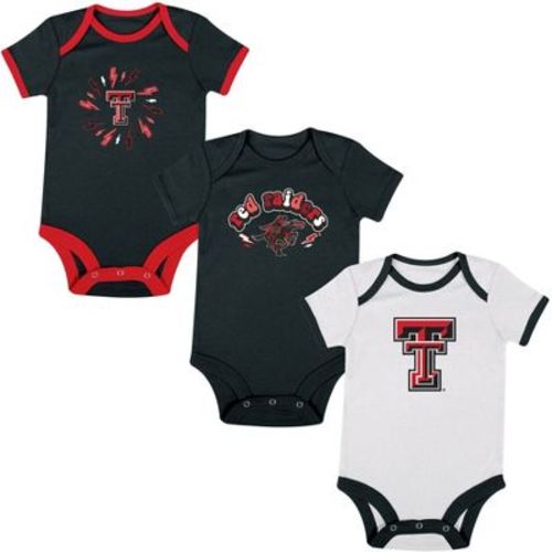 NCAA Texas Tech Red Raiders Infant Boys' 3pk Bodysuit - 6-9M