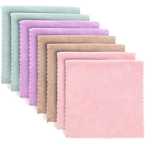 Super Soft Burp Cloths 8 Pack - Thick - Extra Absorbent - Perfect Size Large 20" by 10" - Light and Easy to Carry - Milk Spit Up Rags - Burpy Cloths for Unisex, Boy, Girl - Multicolor - Multicolored