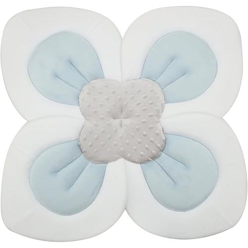 PandaEar Baby Lotus Bath Flower Pad for Infant Newborn| Soft Baby Flower Bath Petals for Sink Bathtub Essentials Shower Gift (Blue)