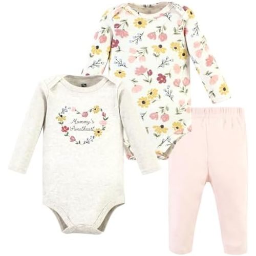 Hudson Baby Unisex Cotton Bodysuit and Pant Set