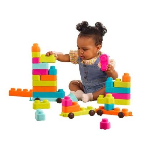 B. toys Buildin’ Squishies - 30pc Soft Sensory Building Blocks