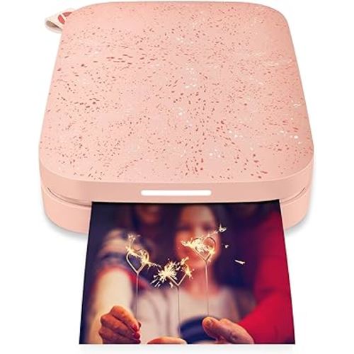 HP Sprocket Portable 2x3" Instant Color Photo Printer (Blush) Print Pictures on Zink Sticky-Backed Paper from your iOS & Android Device.