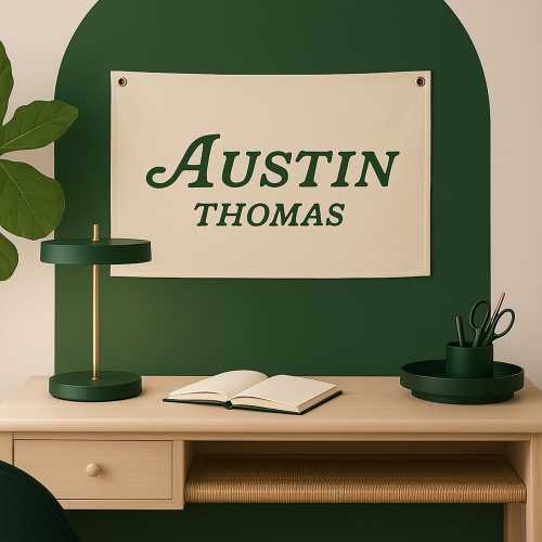 Masters Golf Art Nursery Wall Custom Name Pennant Golf Baby Gift Golf Nursery Decor Boy Hanging Pennant Custom Banner Name Sign Golf Gift