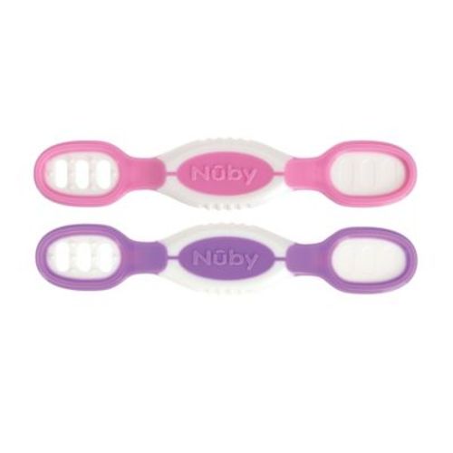Nuby Dip Or Scoop Spoons - Girl - 2pk