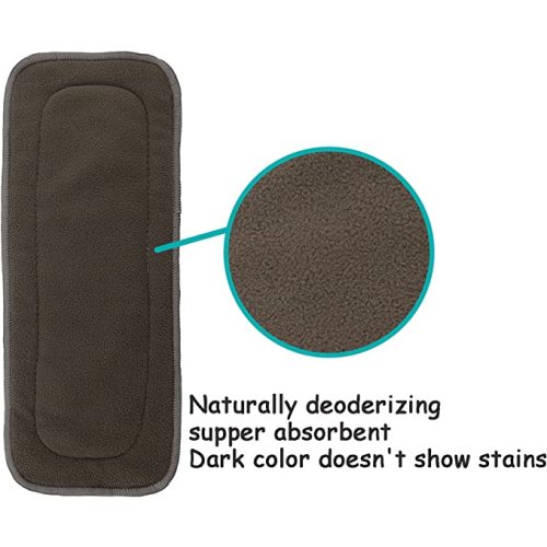 AlVABABY 12pcs Cloth Diaper Inserts,5-Layer Inserts,Reusable Liners for Baby Cloth Diapers12ZTN - 12pcs 5 Layers Inserts