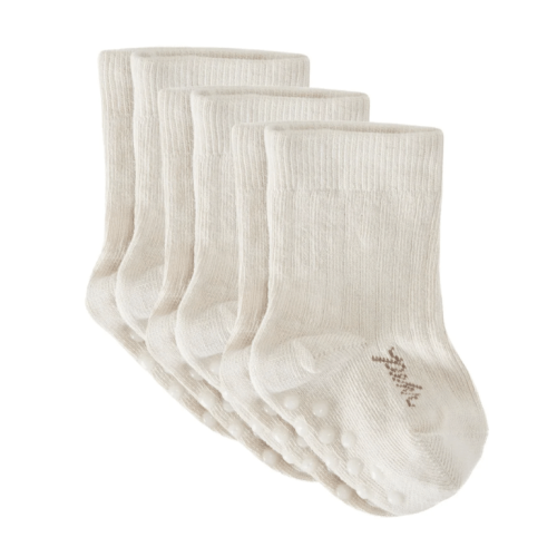 Crew Socks with Grips 3 - Pack