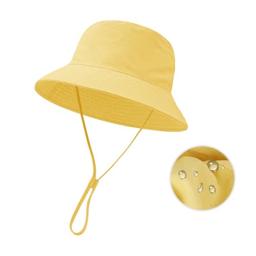 MA COWCF Baby Sun Hat 0-6 Years Boys Girls Adjustable Baby Bucket Hats UPF 50+ Wide Brim for Beach, Swim, Fishing, Camping
