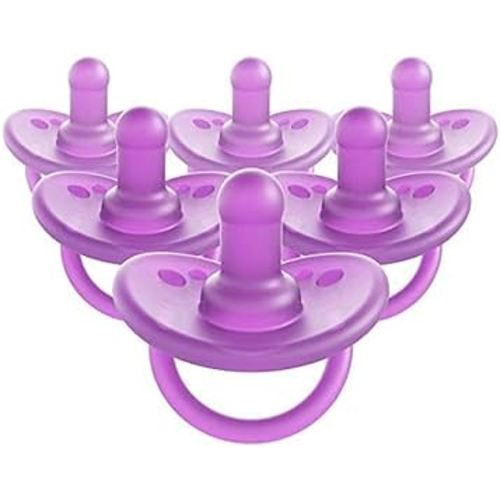 Evenflo Balance + Cylindrical Pacifier (0 Months+, 6pk, Purple)