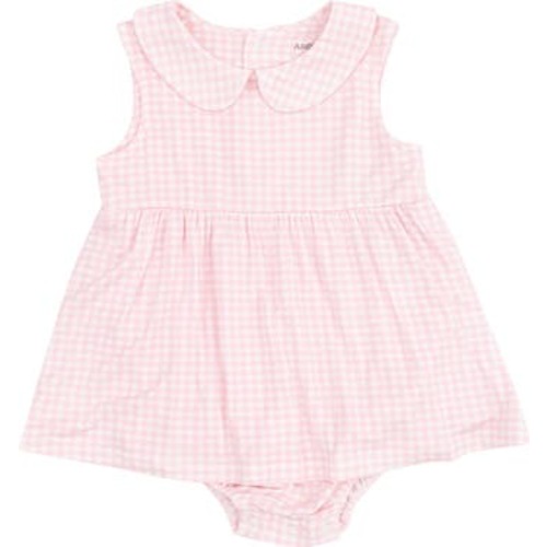 Mini Gingham Skirted Bodysuit, 12M
