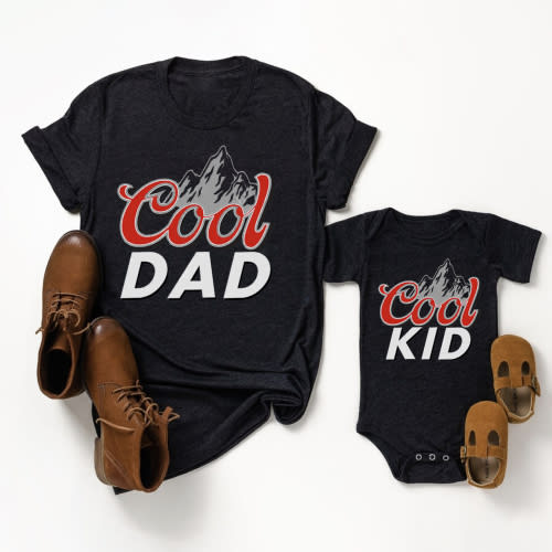 Cool Mountain Matching Dad and me Shirt