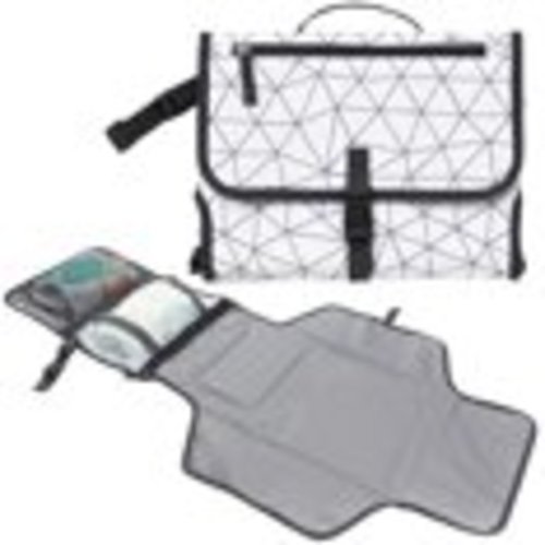 AllSettHealth Baby Portable Diaper Changing Pad, Waterproof Padded Travel Changing Mat, w/ Pockets & Adjustable Strap