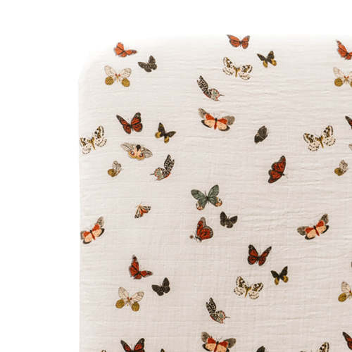 Butterfly Migration Crib Sheet – 100% Cotton Muslin - ONE AFFIRMATION
