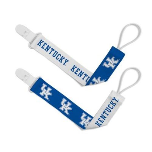 Babyfanatic Officially Licensed Unisex Pacifier Clip 2-pack - Ncaa Kentucky Wildcats - Officially Licensed Baby Apparel.
