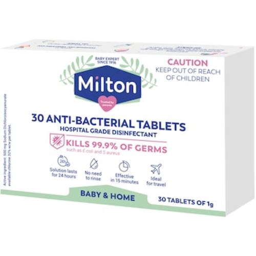 Milton Anti Bacterial Tablets 30 pack | Woolworths