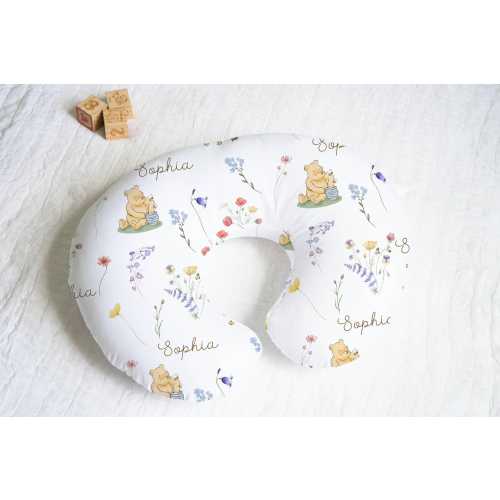 Custom Pooh Nursery Bedding, Soft Crib Bedding set, Pooh Bear Crib Bed Sheets, Crib Bedding Girls, Nursing Pillow Cover,Personalized Nursery