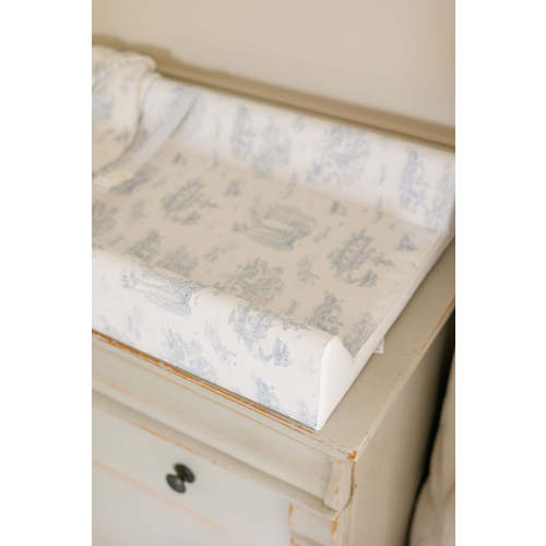 Spring Toile Blue Contour Change Pad | The Gilded Bird – The Gilded Bird US