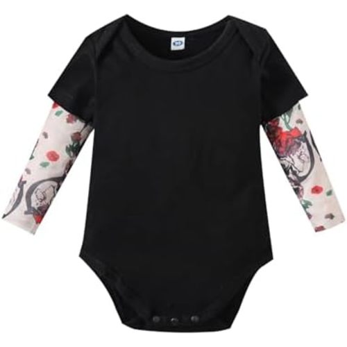 Magic Park 3-24M Infant Baby Boys Girls Tattoo Sleeve Romper Bodysuit Toddler Boy Tattoo Shirts Jumpsuit