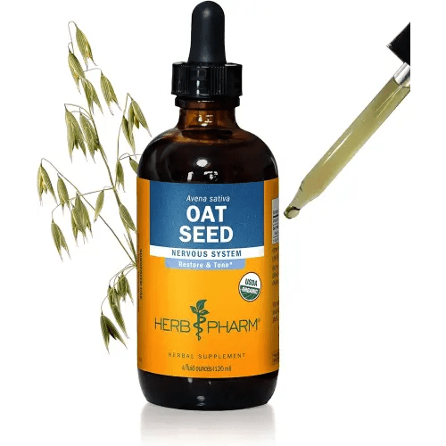 Herb Pharm Certified Organic Oat Seed Liquid Extract for Nervous System Support - 4 Ounce