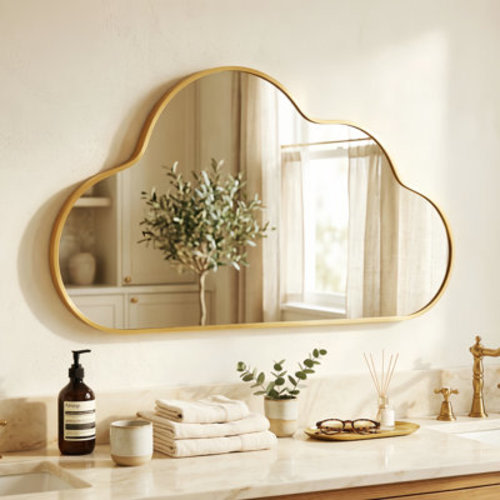 Ivy Bronx Cloud-shaped Decorative Wall Mirror | Wayfair