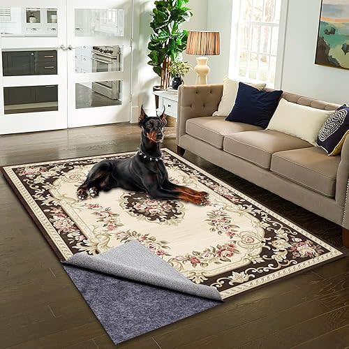 100% Waterproof Non-Slip 1/4” Extra Thick 6x9 ft Rug Pad for Large Area Rugs Durable Felt Floor Protection pad for All Floors, Suitable for Cutting. Rug Pads Keep Rugs in Place and Provide Cushioning