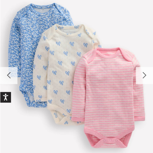 3 Pack Pointelle Bodies-Soft Ivory Tiny Bows | Boden USA