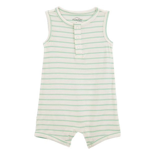 Baby Striped PurelySoft Romper - Green