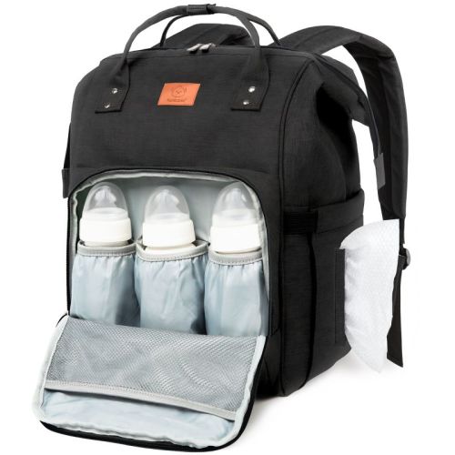 KeaBabies Original Diaper Bag Backpack, Multi Functional, Water-resistant, Large Baby Bags for Girls, Boys (Rustic Red)