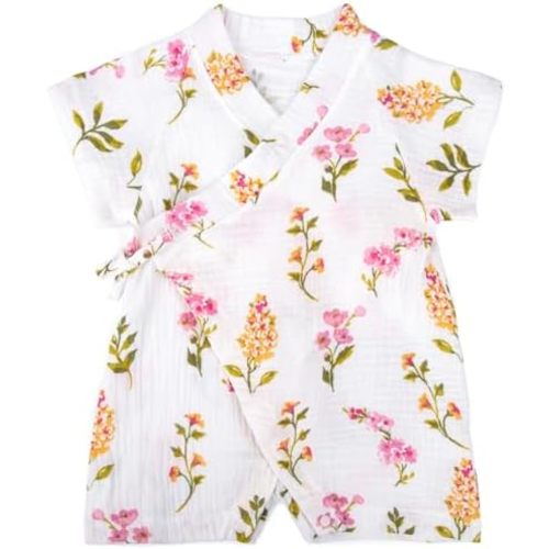 PAUBOLI Kimono Robe Newborn Cotton Yarn Robe Baby Romper Infant Japanese Pajamas…