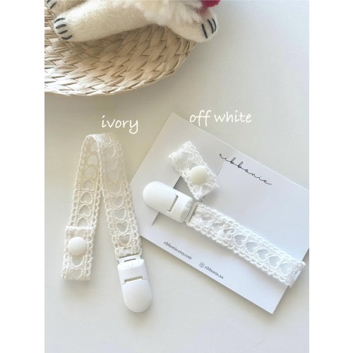 Handmade Lace Pacifier Clip Safe & Stylish Baby Dummy Holder