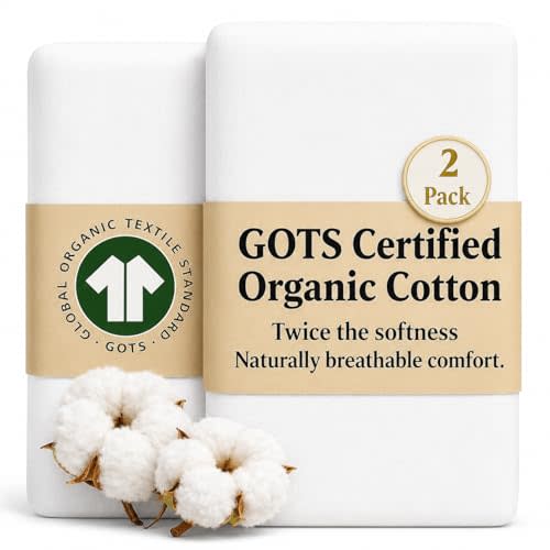 2 x GOTS Organic Bedside Bassinet Sheets 33x20 and 35x19 Compatible with Maxi Cosi Iora, Baby Delight, Ronbei, Koola Baby Bond, Harppa Cudly 3 in 1 - Luxury Turkish Cotton - Boy, Girl