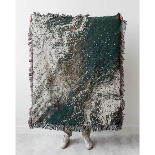 Marble Throw Blanket (50x60 Green) - Frankie Print Co
