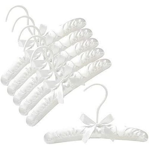 Only Hangers® 10" White Baby Satin Padded Hangers